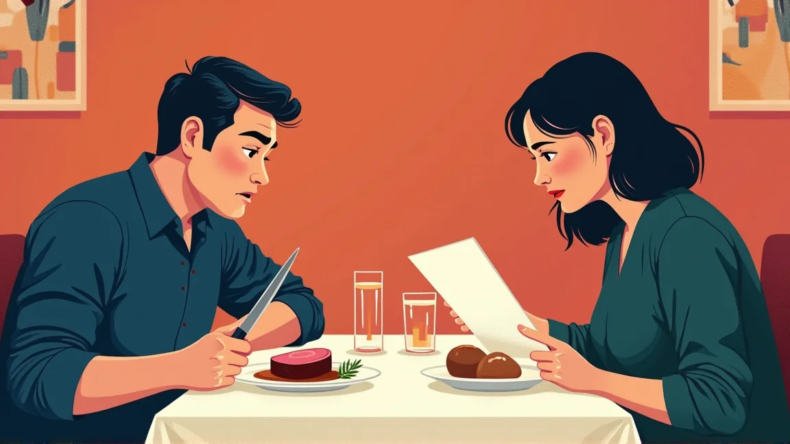 「ステーキにしようかな」「だめ、なすにしなよ」外食のたびに妻の食べたい料理を頼んで途中で皿を交換するよう求められる夫、断るのは心が狭い？