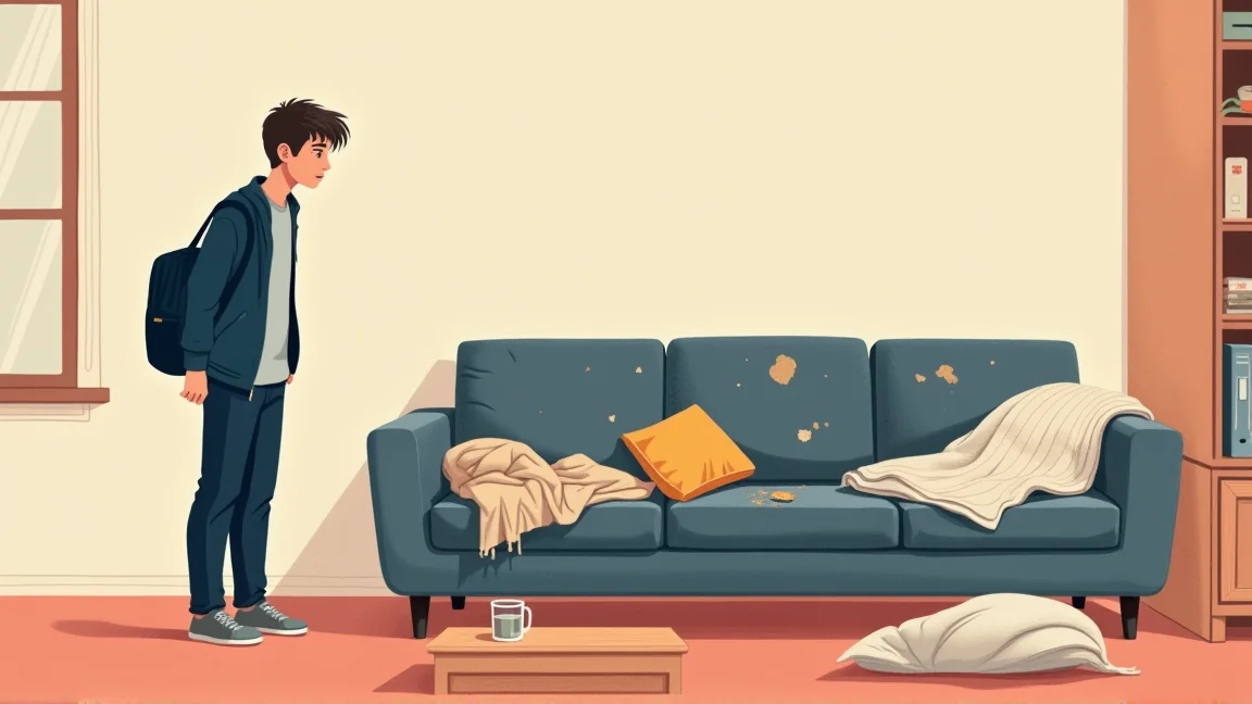 「お金が欲しいわけじゃないんだ」酔った友人と、彼女がその晩知り合った男性を泊めてソファを汚された21歳が、請求書の代わりに送ったメッセージ