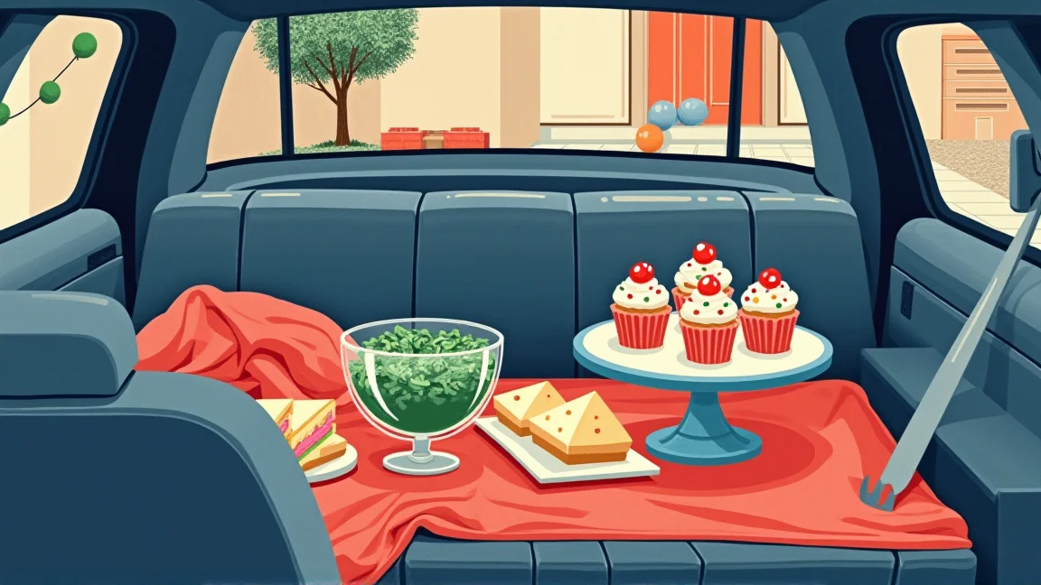 車の後部座席に置かれたままの手料理と、誕生日会の家